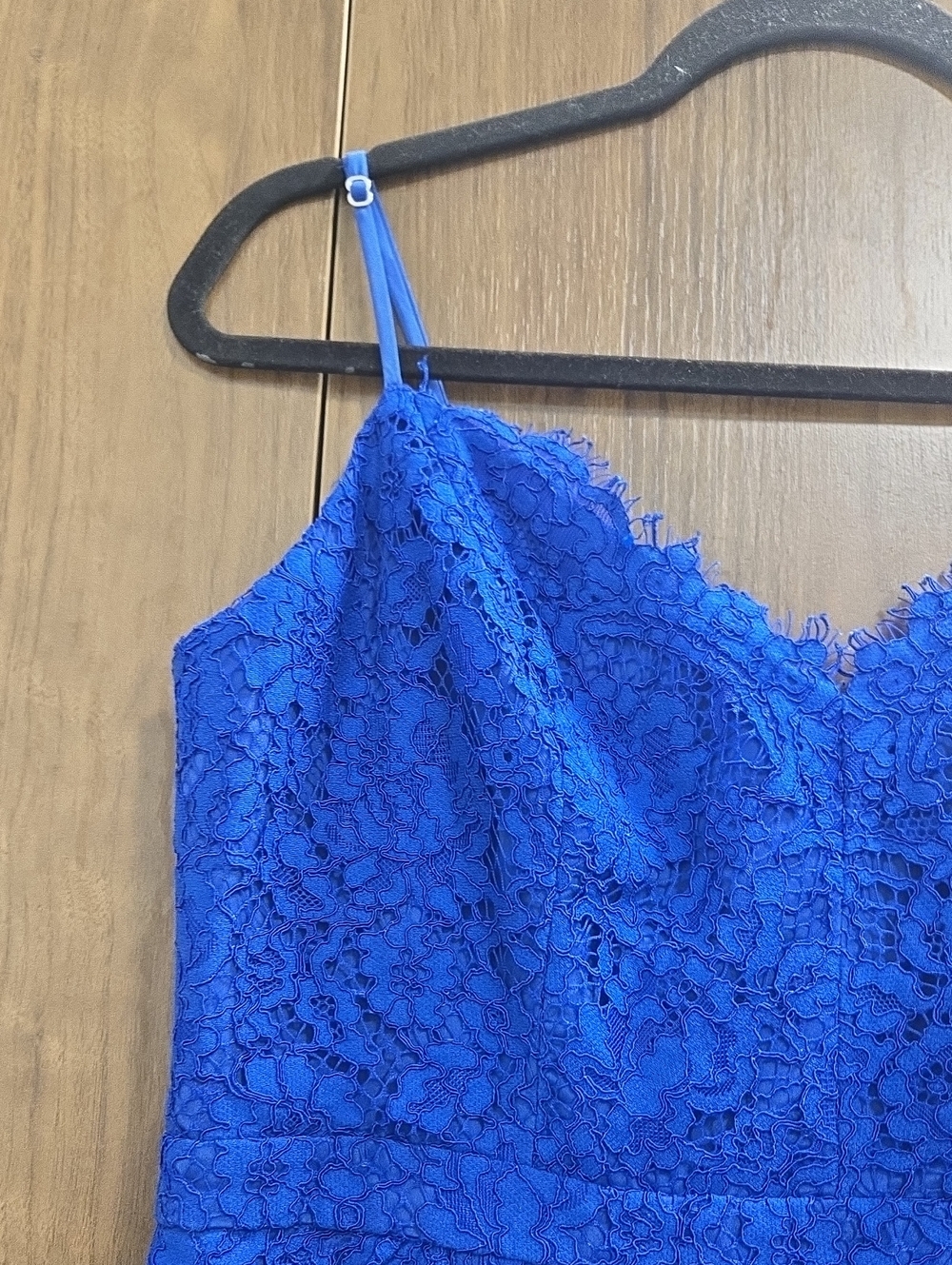 J. Crew-Royal Blue Lace Midi Dress-Size 12 - Picture 4 of 16
